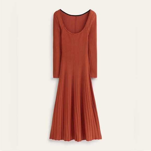 NWT Boden Scoop Neck Knitted Midi Dress - Picture 4 of 9